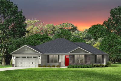 Red Door Homes - The Lexington Craftsman Elevation