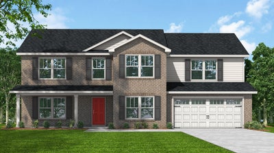 Red Door Homes - The Arlington Brick Elevation