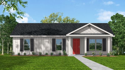 Red Door Homes - The Aspen Farmhouse Elevation