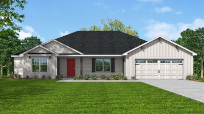 Red Door Homes - The Brunswick Farmhouse Elevation