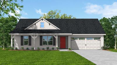 Red Door Homes - The Hanover Farmhouse Elevation