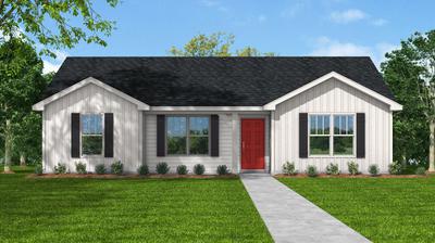 Red Door Homes - The Newport Farmhouse Elevation