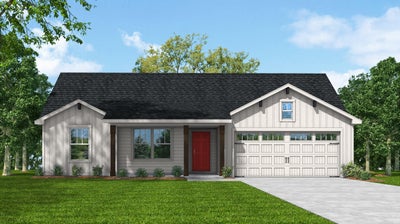 Red Door Homes - The Norfolk Farmhouse Elevation