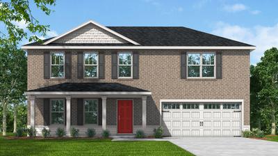 Red Door Homes - The Spartanburg Brick Elevation