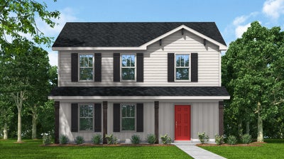 Red Door Homes - The Winston Farmhouse Elevation